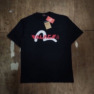 EVISU X PALACE LOGO T-SHIRT BLACK PREMIUM COTTON FULLTAG
