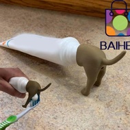 BAIHEE Pooping Dog Butt Toothpaste Topper, Toothpaste Hat Toothpaste Squeezer, Funny Bathroom Suppli