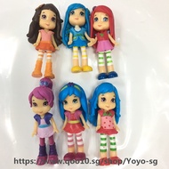 6 PCS/Lot Strawberry Shortcake Dolls Princess Girl Action Figures Toys For Children FG1354