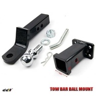 Tow Bar Tongue Ball Mount Hitch 2" Tow Ball & Hitch Pin Lock Kit