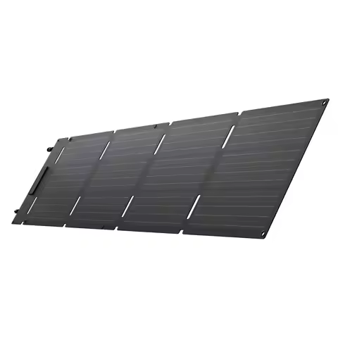 60W Portable Solar Panel, 25% High Conversion Efficiency N-Type Solar Cell for Power Stations, Campi