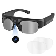 REEDTOCK Camera Glasses,2K Video Smart Glasses with Bluetooth-Headset,Outdoor Sports Camera for Biki
