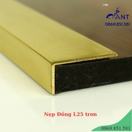 Nẹp Đồng L25 trơn Nẹp đồng chữ L Nẹp đồng chống trơn nẹp ốp cầu thang ANT-KL