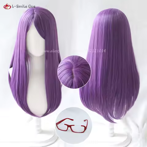 Anime Kamishiro Rize Cosplay Wig 70cm Purple Wigs Women Rize Kamishiro Wig Heat Resistant Synthetic 