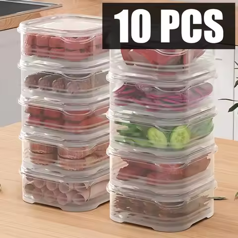 10pcs refrigerator food storage box set freezer storage box kitchen food storage box refrigerator fo