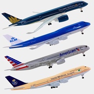 20CM Airplanes Boeing B747 B787 Airbus A350 A320 Airlines Plane Models Aircraft Toys With Landing Ge