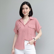KEMEJA AGNES AGNES AGNES | Wolfis Premium Casual & Formal Women's Shirt | Simple & Stylish Shirt Top