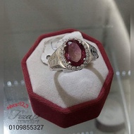 cincin lelaki perak 925 permata merah , silver 925 men ring in red , cincin lelaki silver original