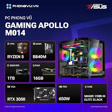 PC PV Gaming Apollo M014 (AMD Ryzen 5 7500F/ GeForce RTX 3050/ 1 x 16GB/ 1TB SSD/ Free DOS)