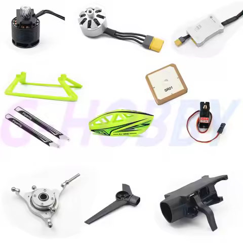 Flywing FW450L V3 H1 RC Helicopter Flight control motor servo rotor assembly battery panel tail Kit 