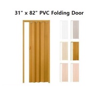 31" x 82" PVC Folding Door - COLOUR OAK WOOD