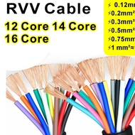 1Meter RVV Cable 12Core 14Core 16CoreCable Conductor Power  Cable 0.12square 0.2square 0.3square 0.5