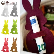 FLYTOP 6Pcs Easter Bunny Money Holder Unique DIY Cotton Cloth Money Cash Holder Wallet Ornaments For