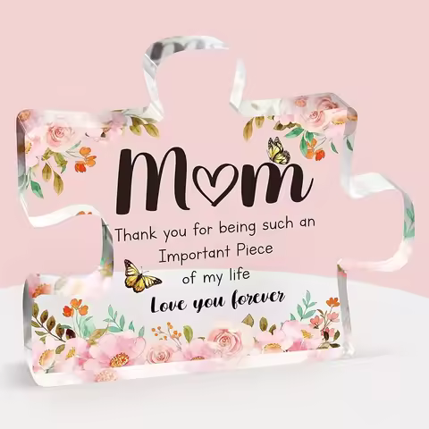 1pc,Gifts For Mom From Daughter Son, Delicate Mom Birthday Gifts from Daughter Son,Mom Acrylic Plaqu