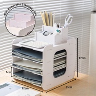 A4 Paper Tray File Document Tray Office Storage Desk Rack Stationery Box Rak Kertas Desktop Paper Or