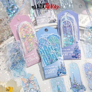 BLACKFUNNY 10Pcs Pearlescent PVC Dream Series Bookmarks Fluorescent Kawaii Book Page Markers for Rea