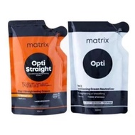 MATRIX Opti Straight 125ml (NORMAL) 1 set step 1 & 2 Pelurus Rambut/Smoothing P67JM