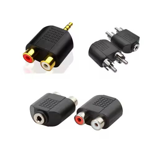 3.5mm Audio Stereo Jack Female To 2 RCA Male /3.5mm Male to 2-RCA Female /3.5mm Female to 2-RCA Fema
