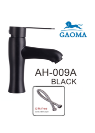 Gaoma 🐎🔥304~ก๊อกอ่างล้างหน้า ก๊อกล้างหน้า ก๊อกล้างมือ สีดำ Basin Faucet Cold (304 Stainless Steel) AH-009A black