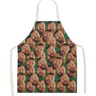 1pc Customized Photo Linen Apron For Men And Women, Personalized Cooking Kitchen Apron With Pet Phot