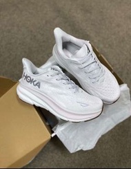 🎉全新有盒HOKA ONE ONE Clifton 9 低幫跑步鞋 灰白