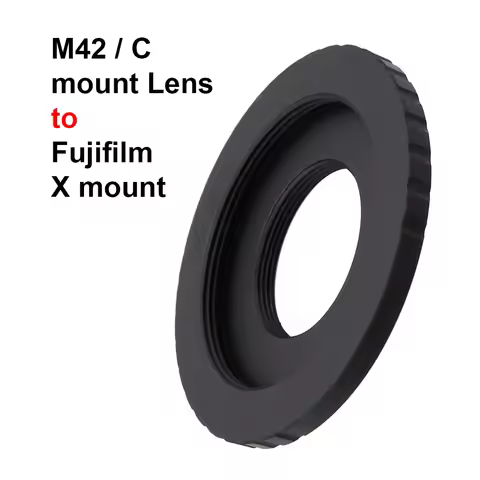C ‑ FX Mount Adapter Ring with M42x1mm screw thread for C mount Lens for Fujifilm FX X mount camera 