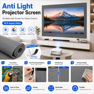 Anti Light Projector Screen Portable Soft Fabric 16:9 Home Cinema Screen