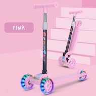 ECOMALL Kids Scooters สกู๊ตเตอร์3ล้อ ล้อมีไฟ ปรับความสูงได้3ระดับ สูงถึง 73 ซม. ของเล่นเด็กโต สกู๊ตเตอร์เด็ก ของขวัญปีใหม่