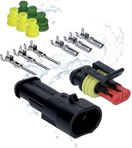 Kalitec KALI-1002 Superseal Set 2-Pin I Car Plug 1.50 mm² Max. 24 Volt I Waterproof IP67 I Oil-Resis