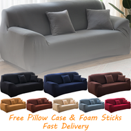 Sarung Sofa Elastic Sofa Cover for Regular or L Shape Stretchable 1/2/3/4-seater Seat Cover