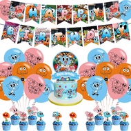 The Amazing World of Gumball Party Supplies,Birthday Party Decorations for Gumball for kids with hap