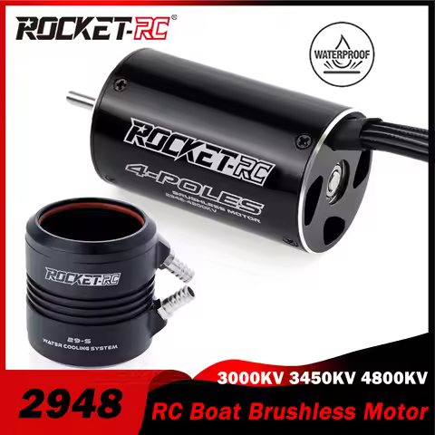 Rocket-RC 2948 3450KV 4800KV Waterproof Sensorless Brushless Motor Water Cooling Jacket for 600-800m