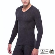 【三槍牌】時尚經典台灣製舒適男長袖Q-HEAT發熱衣 3件組
