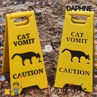DAPHNE Dog Vomit Sign, Bright Yellow Funny Cat Vomit Sign,  Gift Warning Sign