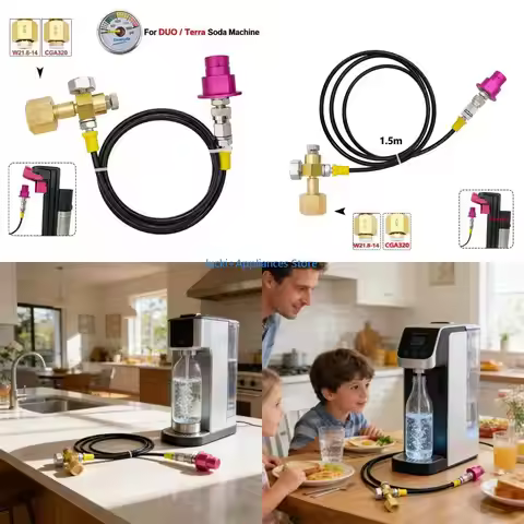 193F Universal Adapter Hose For Sparkling Water Machine DIN477 W21.8 Thread
