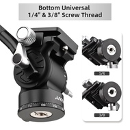 Andoer Compact Camera Video Video Head Pan Tilt Tripod Head Panorama Ballhead Tripod Mount Aluminum 