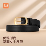HLA/Hailan's Home Pin Buckle Belt Ladies New Style Genuine Cowhide Narrow Waist High-End Fashion All