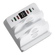 ASOMETECH ที่ชาร์จแบบไร้สาย15W คู่เครื่องชาร์จโทรศัพท์ USB PD USB C ที่ชาร์จเร็วสำหรับโทรศัพท์14 13