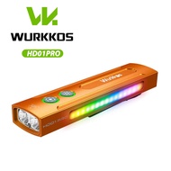 Wurkkos HD01Pro ชาร์จไฟได้1200LM ไฟฉาย EDC พร้อมไฟ RGB ด้านข้างและสวิตช์ไฟอเนกประสงค์สองด้านสำหรับสถ