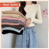 Korean style Christmas and New Year Fashion ASOKA Jiso Top Inner Knit Oneck Round Collar/ - Women's 