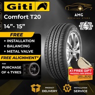 GITI Comfort T20 Car Tyre (FREE INSTALLATION/DELIVERY) 14 15 Inch Tayar Kereta Giti Tire