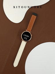 สายนาฬิกาหนังแท้ X-IT สำหรับ Huawei GT6 GT4 GT5 Watch4Pro GT2 Watch3Pro สายหนังสำหรับผู้หญิง ซิปแม่เ