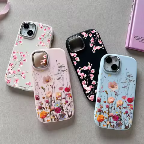 Pink Peach Blossom Phone Case For Realme C55 C53 C35 C12 C25 C20 C21Y C67 C63 5 5i 5s 8 9i 11 12 13