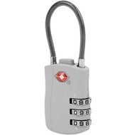 美國 TRAVELON | TSA三碼軟繩式防盜密碼鎖(銀) | 海關鎖