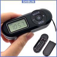SHIN    Pocket FM Radio FM 64-108Mhz Portable Sports Radio Receiver With Lcd Display 3.5mm Earphones Neck Lanyard