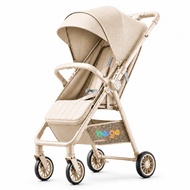 Beige Murang stroller for baby 1-Click Fold Sit & Lie 5-Point Belt Tray Alloy Travel Compact beige s