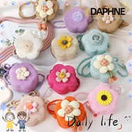 DAPHNE Crossbody Bag, Straw Flower Straw Shoulder Bags,  Mini Messenger Bag Kids Girls