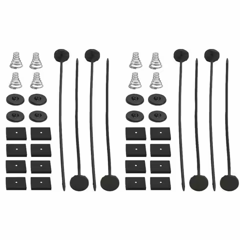 2 PCS/Set Auto Car Universal Electric Radiator Fan Ventilador Mounting Kit 8x 9" ties 16x Rubber Pad