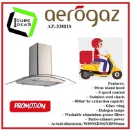 Aerogaz 90cm Island Chimney Cooker Hood AZ-3388IS| Local Singapore Warranty | Express Free Home Delivery