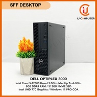 DELL OPTIPLEX 3000 SFF INTEL CORE I5-12500 8GB RAM 512GB NVME SSD USED DESKTOP REFURBISHED PC
